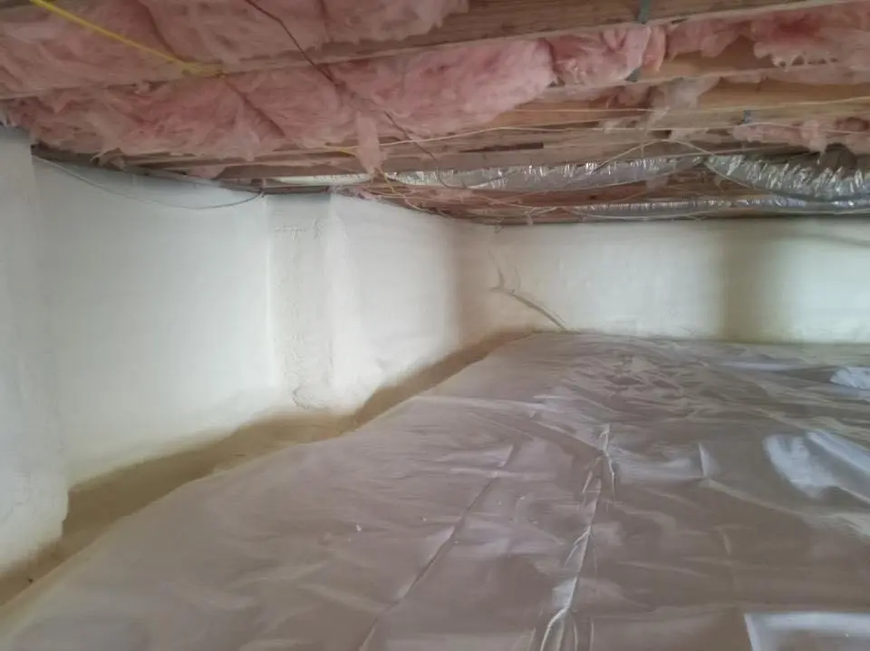 Crawl space encapsulation with closed-cell spray foam for Roof Maintenance in Jenks